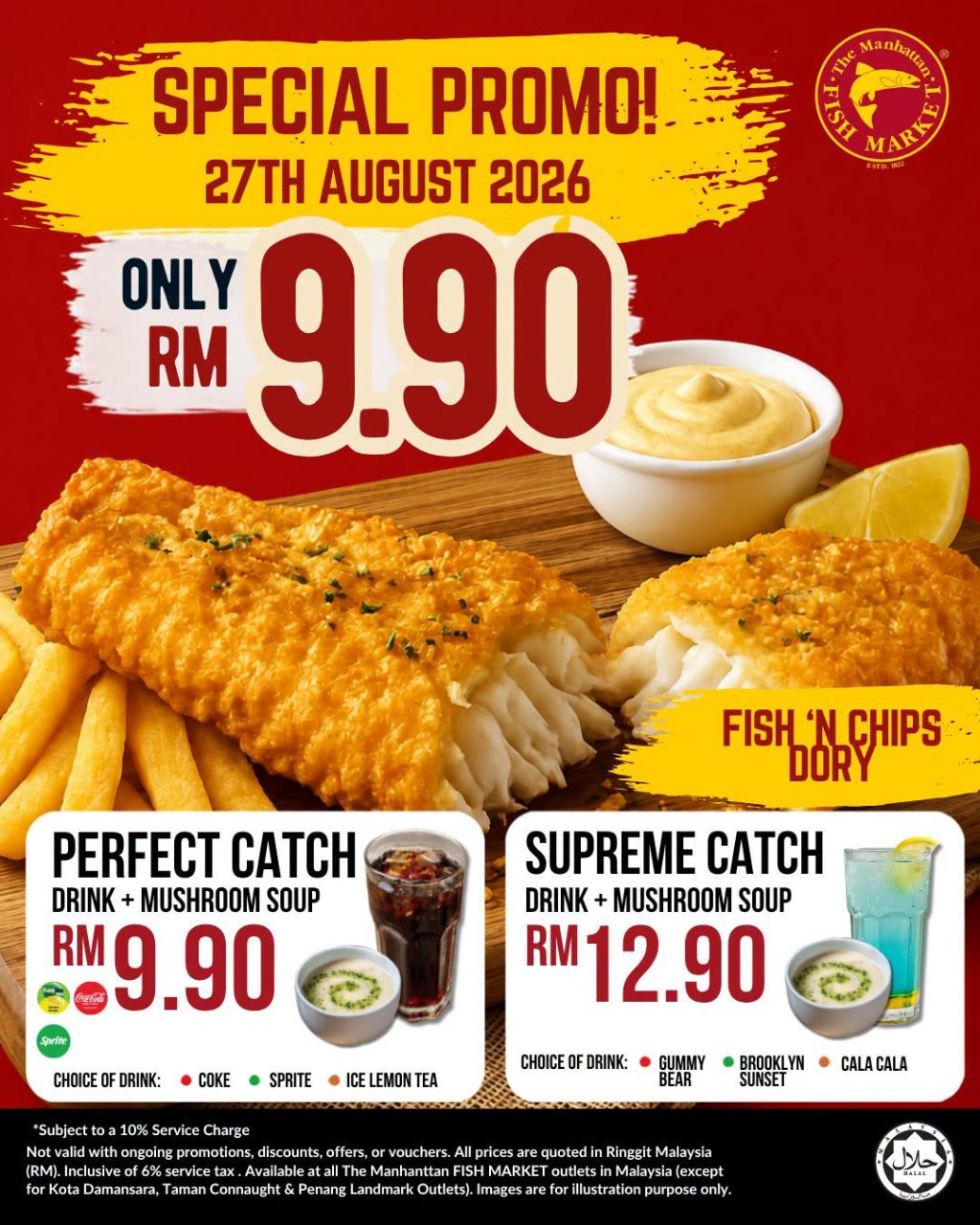 Manhattan Fish Market RM9.9 Fish n Chips Dory
