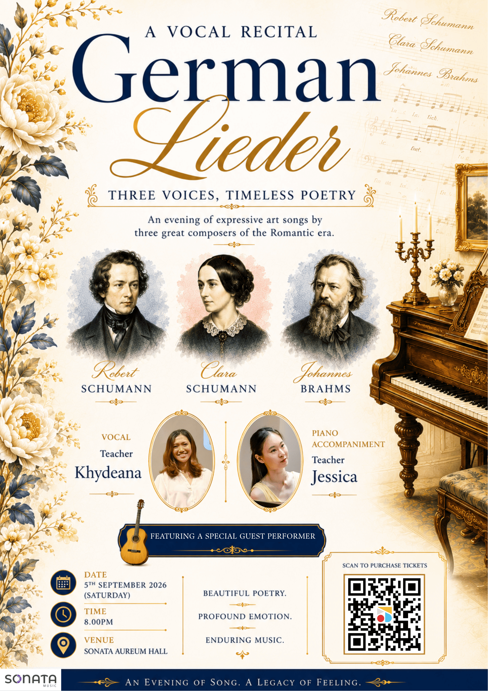 German Lieder - Three Voices, Timeless Poetry
