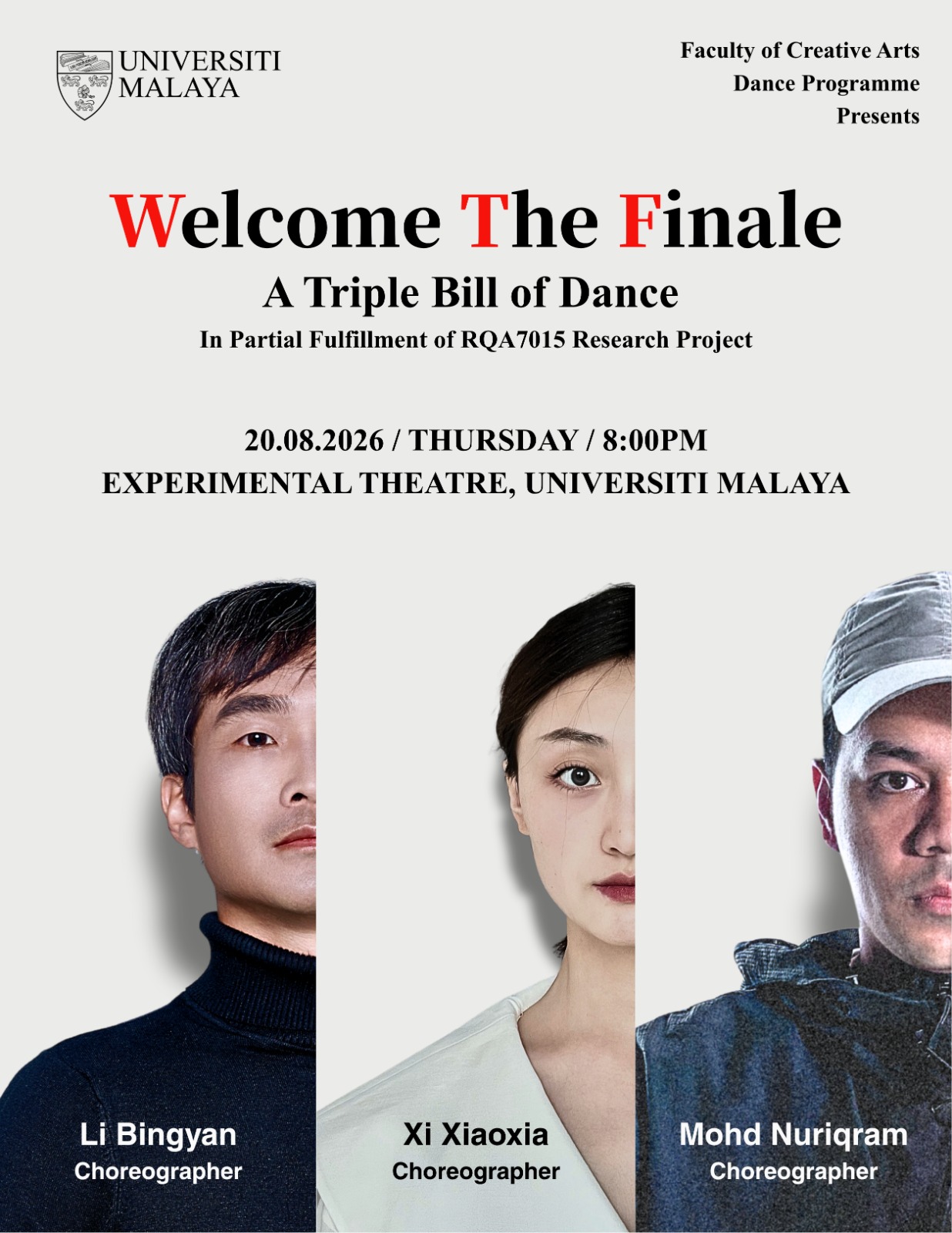 Welcome The Finale: A Triple Bill of Dance
