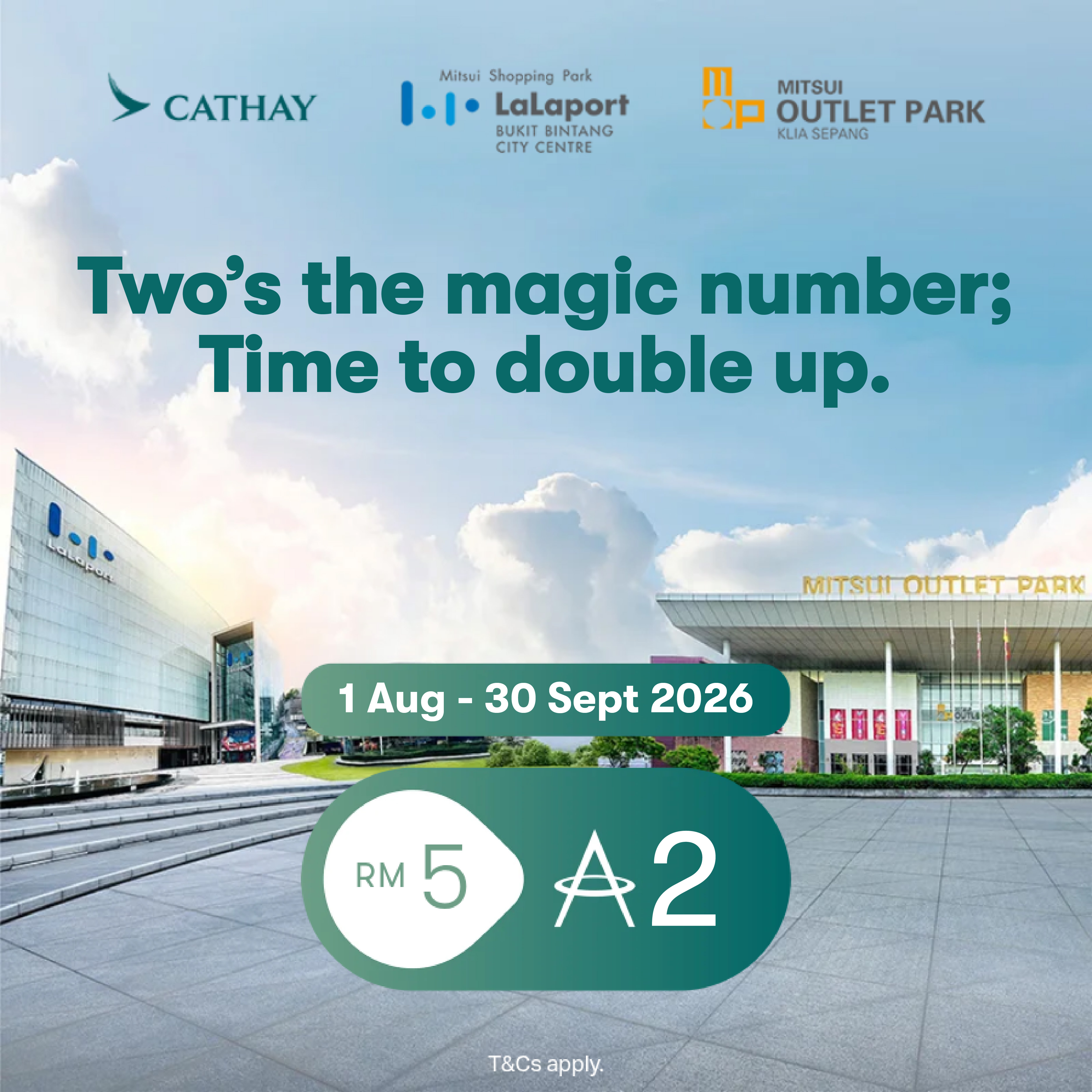 LaLaport BBCC X CATHAY | Earn x2 Asia Miles